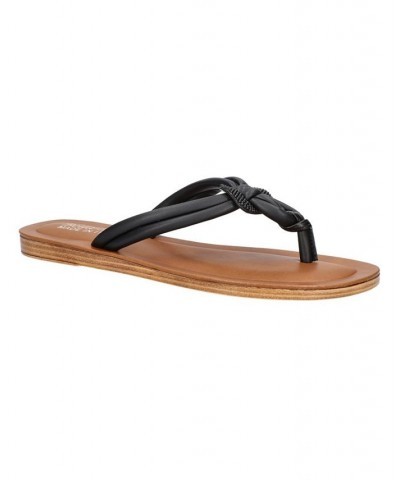 Women's Zev-Italy Thong Sandals Black $33.00 Shoes