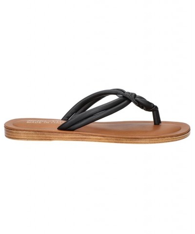 Women's Zev-Italy Thong Sandals Black $33.00 Shoes