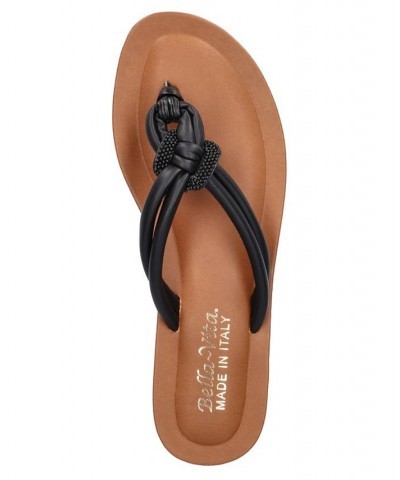 Women's Zev-Italy Thong Sandals Black $33.00 Shoes