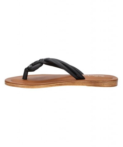 Women's Zev-Italy Thong Sandals Black $33.00 Shoes