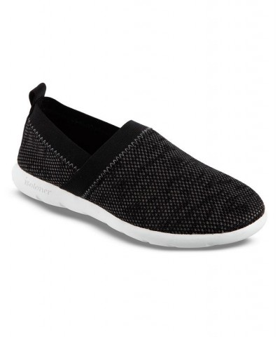 Zenz from Isotoner Women's Indoor/Outdoor Elastic Sport Knit Elastic Slip-Ons Black $14.84 Shoes