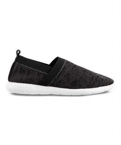 Zenz from Isotoner Women's Indoor/Outdoor Elastic Sport Knit Elastic Slip-Ons Black $14.84 Shoes