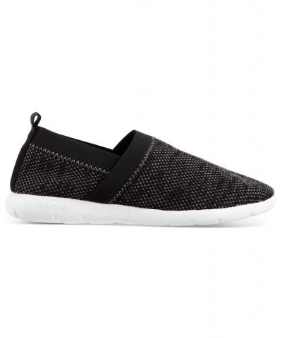 Zenz from Isotoner Women's Indoor/Outdoor Elastic Sport Knit Elastic Slip-Ons Black $14.84 Shoes