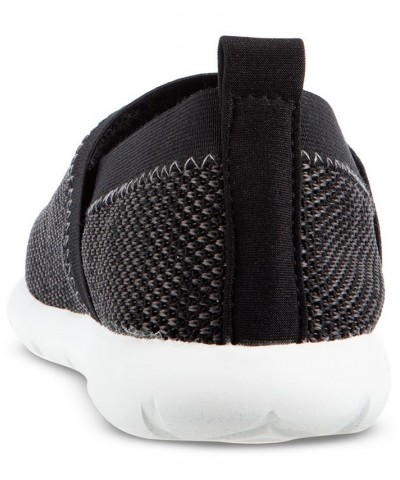 Zenz from Isotoner Women's Indoor/Outdoor Elastic Sport Knit Elastic Slip-Ons Black $14.84 Shoes