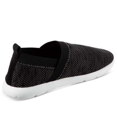 Zenz from Isotoner Women's Indoor/Outdoor Elastic Sport Knit Elastic Slip-Ons Black $14.84 Shoes