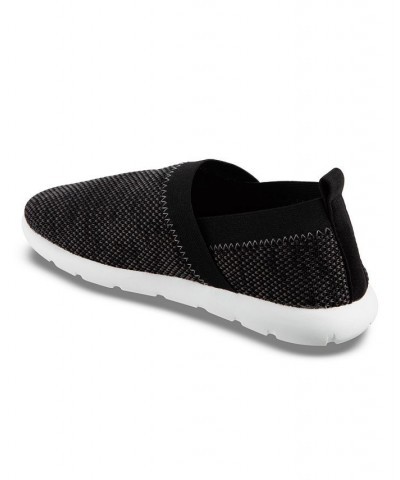 Zenz from Isotoner Women's Indoor/Outdoor Elastic Sport Knit Elastic Slip-Ons Black $14.84 Shoes