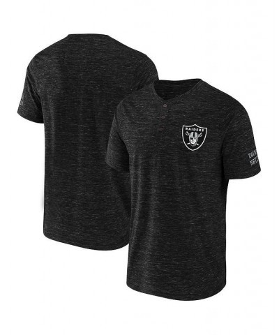 Men's NFL x Darius Rucker Collection by Black Las Vegas Raiders Slub Henley T-shirt $23.99 T-Shirts