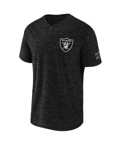 Men's NFL x Darius Rucker Collection by Black Las Vegas Raiders Slub Henley T-shirt $23.99 T-Shirts