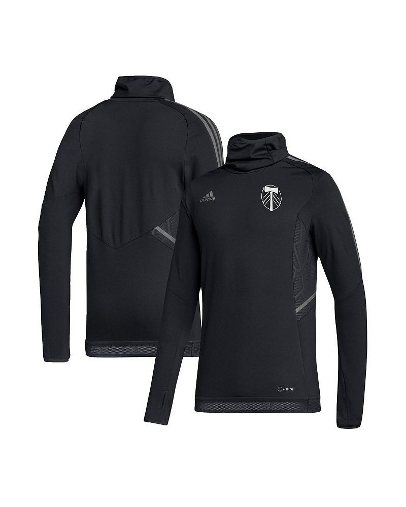 Men's Black Portland Timbers COLD.RDY Raglan Warmup Pullover Jacket $36.30 Jackets