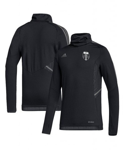 Men's Black Portland Timbers COLD.RDY Raglan Warmup Pullover Jacket $36.30 Jackets