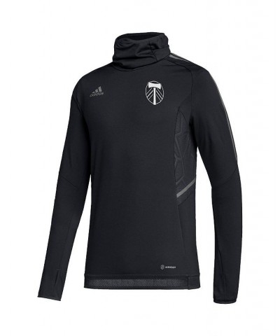 Men's Black Portland Timbers COLD.RDY Raglan Warmup Pullover Jacket $36.30 Jackets