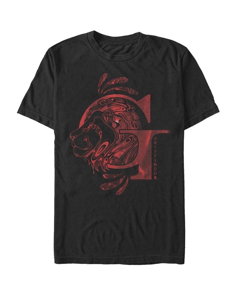 Men's Gryffindor Short Sleeve Crew T-shirt Black $20.99 T-Shirts