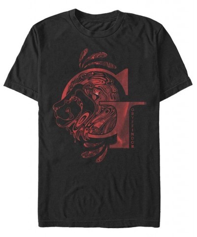 Men's Gryffindor Short Sleeve Crew T-shirt Black $20.99 T-Shirts