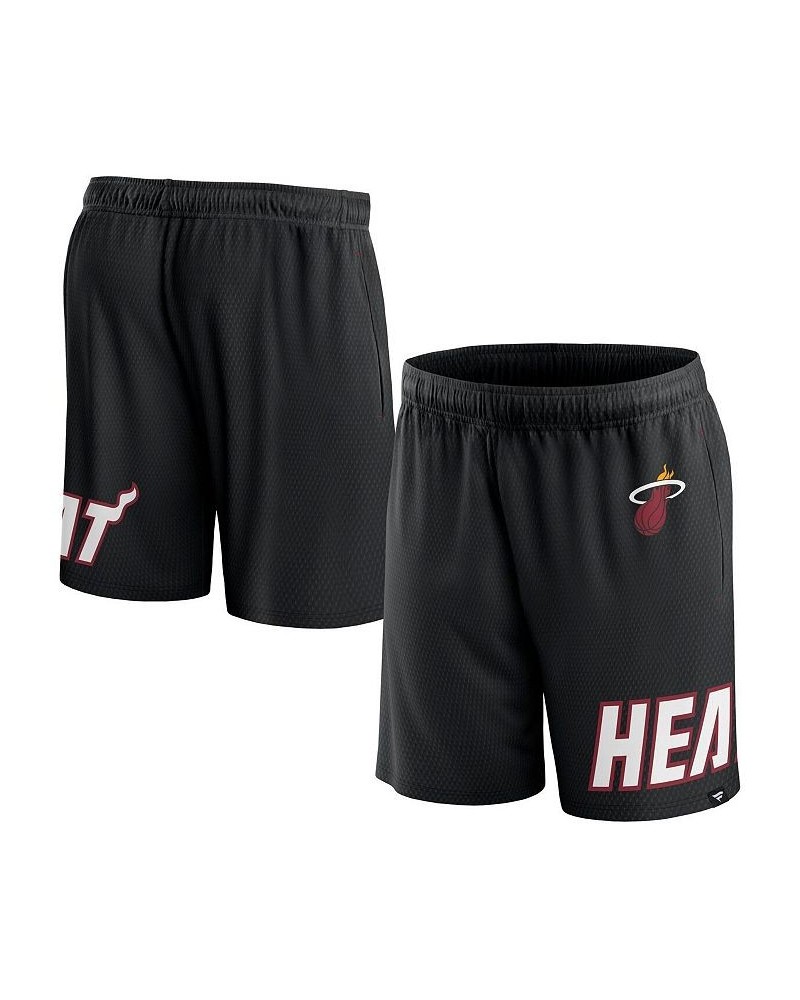 Men's Branded Black Miami Heat Free Throw Mesh Shorts $17.60 Shorts