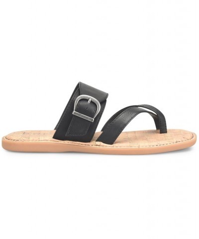 Women's Kelsee Comfort Flat Sandal Black $44.20 Shoes