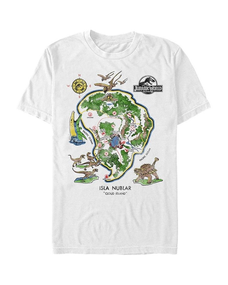 Jurassic World Men's Isla Nublar Cloud Island Short Sleeve T-Shirt White $14.00 T-Shirts