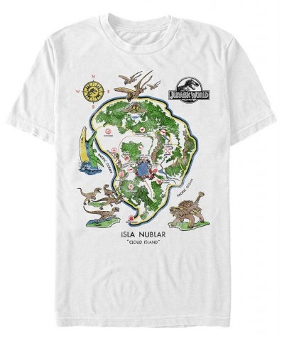 Jurassic World Men's Isla Nublar Cloud Island Short Sleeve T-Shirt White $14.00 T-Shirts