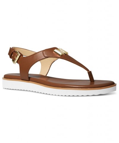 Women's Jilly Flat Sandals Brown $50.49 Shoes