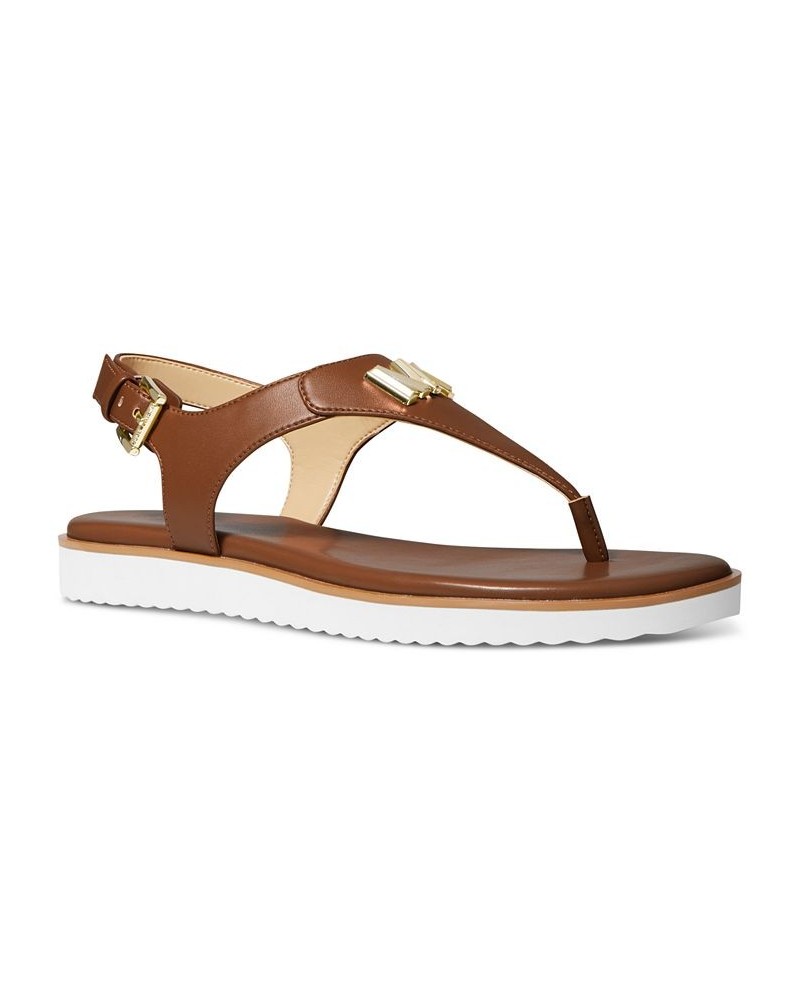 Women's Jilly Flat Sandals Brown $50.49 Shoes