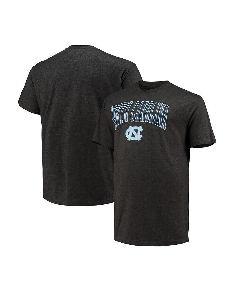 Men's Heathered Charcoal North Carolina Tar Heels Big and Tall Arch Over Wordmark T-shirt $22.39 T-Shirts