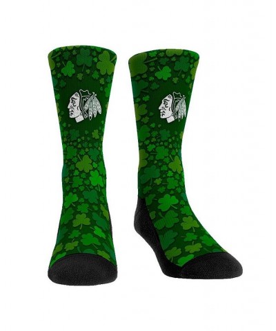 Men's and Women's Socks Chicago Blackhawks St. Patty's Day Shamrock Crew Socks $17.39 Socks