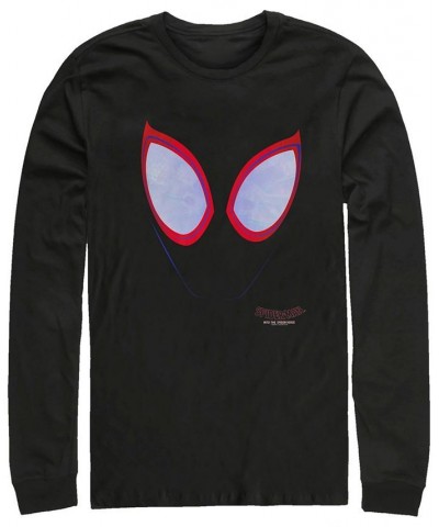 Marvel Men's Spider-Man Into the Spider-Verse Big Face, Long Sleeve T-shirt Black $21.19 T-Shirts