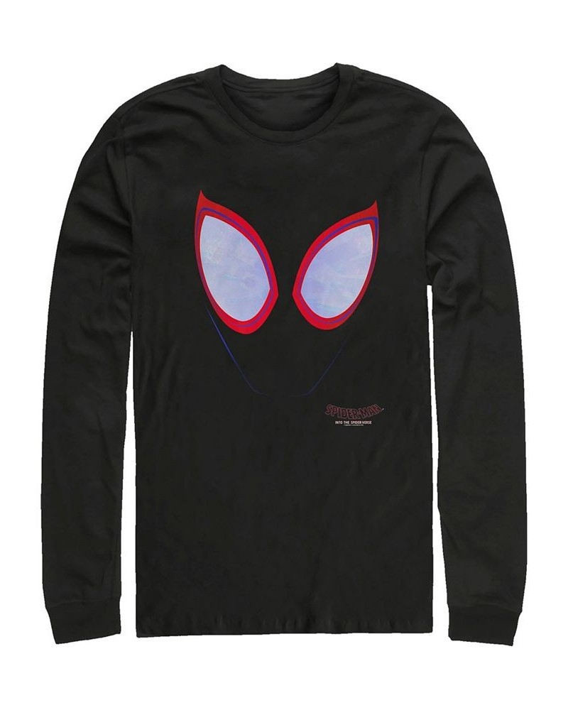 Marvel Men's Spider-Man Into the Spider-Verse Big Face, Long Sleeve T-shirt Black $21.19 T-Shirts