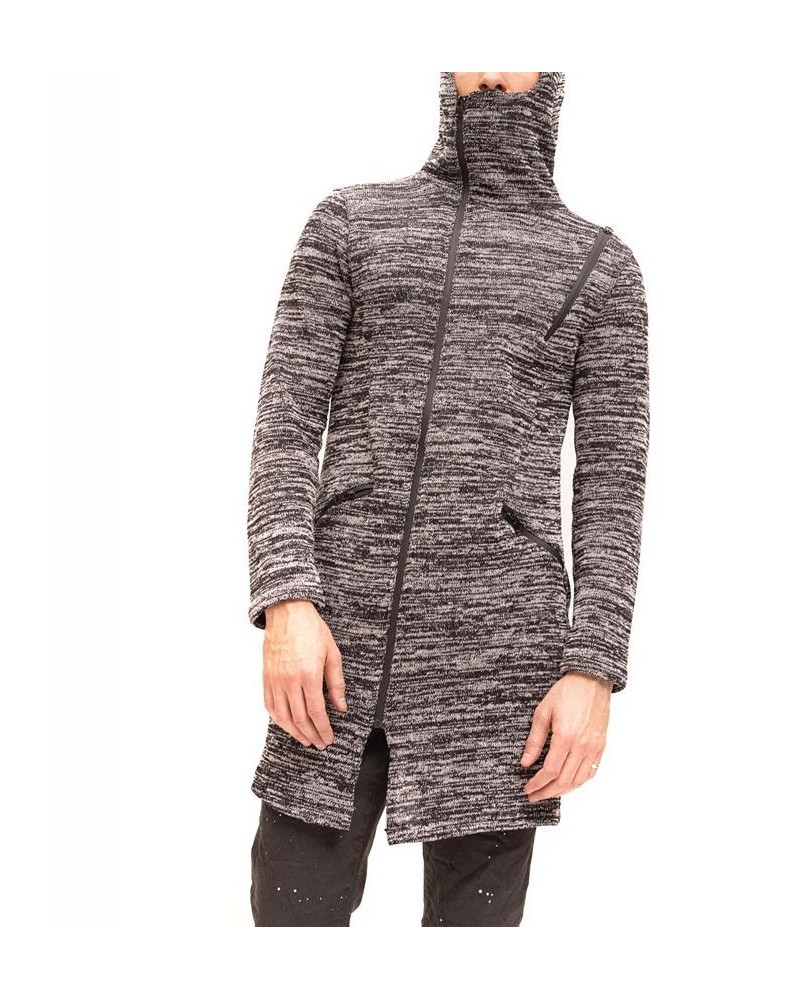 Men's Modern Hooded Long Knit Sweater Multi $60.90 Sweaters