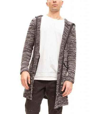 Men's Modern Hooded Long Knit Sweater Multi $60.90 Sweaters