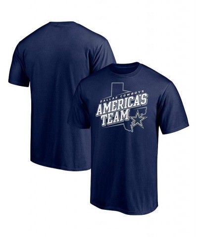 Men's Navy Dallas Cowboys Hometown Collection State Shape T-shirt $20.52 T-Shirts