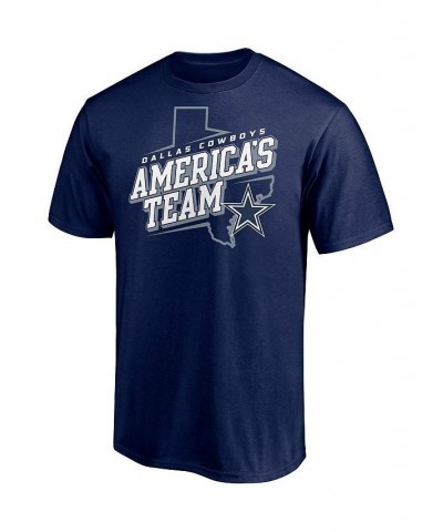 Men's Navy Dallas Cowboys Hometown Collection State Shape T-shirt $20.52 T-Shirts