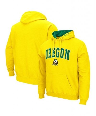 Men's Yellow Oregon Ducks Arch & Logo 3.0 Pullover Hoodie $31.79 Sweatshirt