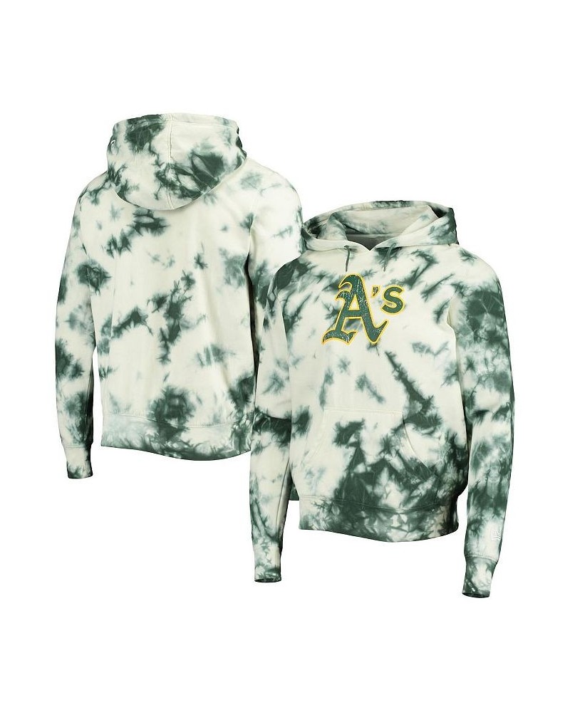 Men's Green Oakland Athletics Tie-Dye Pullover Hoodie $37.80 Sweatshirt