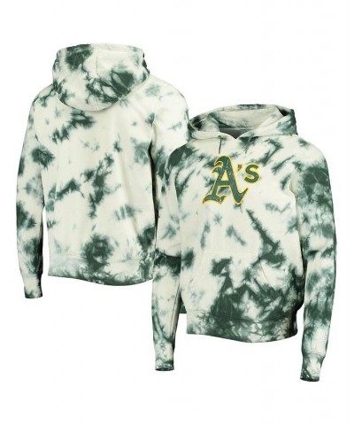 Men's Green Oakland Athletics Tie-Dye Pullover Hoodie $37.80 Sweatshirt