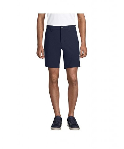 Men's Big Straight Fit Flex Performance Chino Shorts Blue $32.23 Shorts