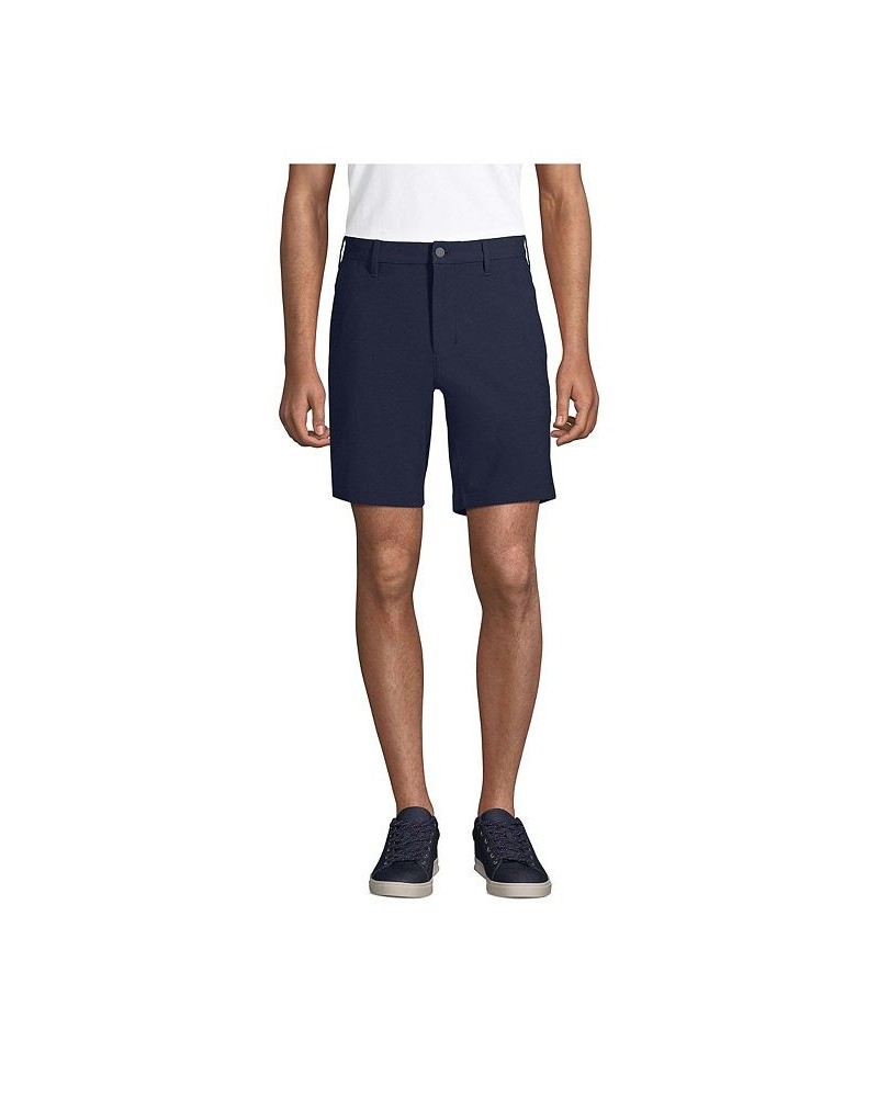 Men's Big Straight Fit Flex Performance Chino Shorts Blue $32.23 Shorts