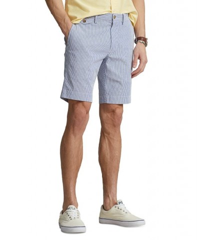 Men's 9-1/4-Inch Stretch Slim Seersucker Shorts Blue $45.57 Shorts