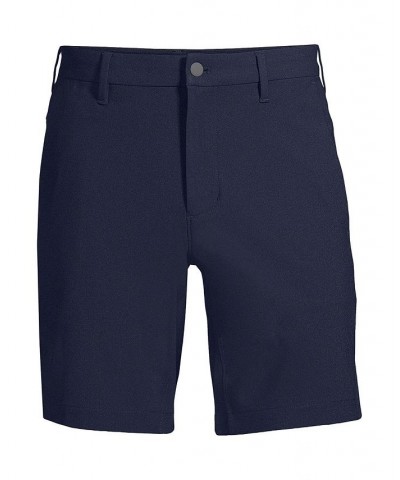 Men's Big Straight Fit Flex Performance Chino Shorts Blue $32.23 Shorts