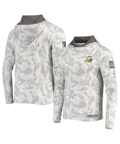 Men's Arctic Camo Oregon Ducks OHT Military-Inspired Appreciation Long Sleeve Hoodie Top $34.30 T-Shirts