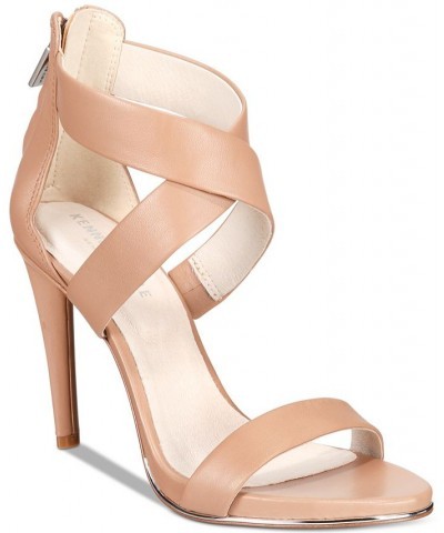 Women's Brooke Cross Dress Sandals Tan/Beige $56.40 Shoes