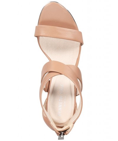 Women's Brooke Cross Dress Sandals Tan/Beige $56.40 Shoes