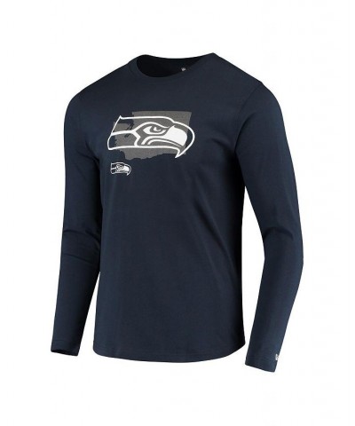 Men's College Navy Seattle Seahawks State Long Sleeve T-shirt $21.99 T-Shirts