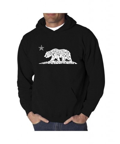 Men's California Dreamin Word Art Hooded Sweatshirt Black $32.99 Sweatshirt