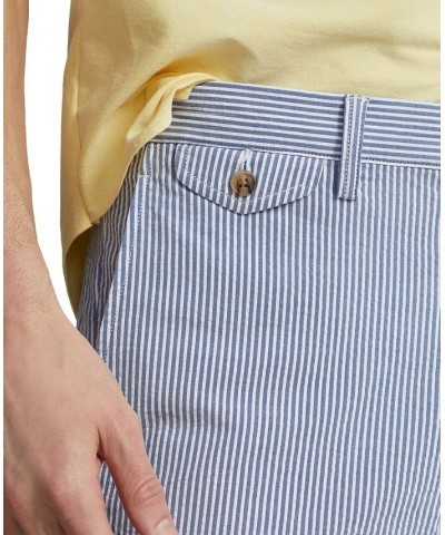 Men's 9-1/4-Inch Stretch Slim Seersucker Shorts Blue $45.57 Shorts