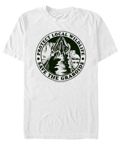 Tremors Men's Save The Graboids Emblem Short Sleeve T-Shirt White $14.00 T-Shirts