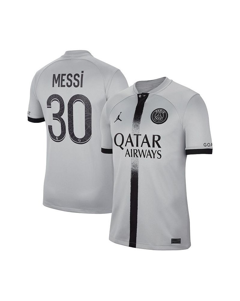 Men's Lionel Messi Black Paris Saint-Germain 2022/23 Away Breathe Stadium Replica Player Jersey $52.43 Jersey