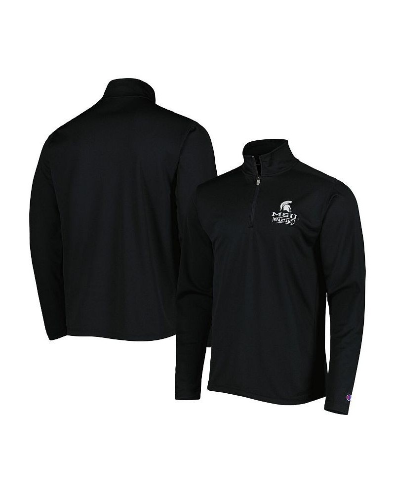 Men's Black Michigan State Spartans Textured Quarter-Zip Jacket $28.00 Jackets