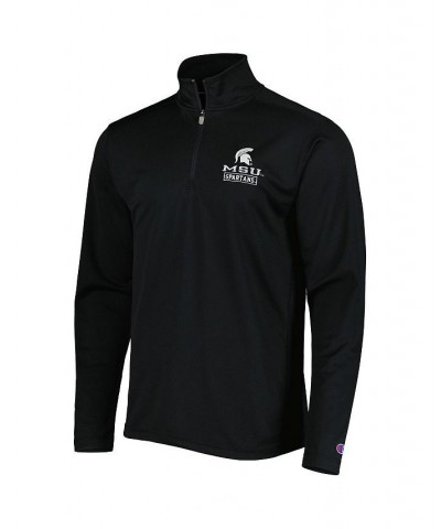 Men's Black Michigan State Spartans Textured Quarter-Zip Jacket $28.00 Jackets