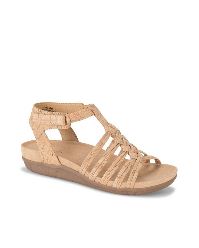 Women's Jaime Wedge Sandal Tan/Beige $41.08 Shoes