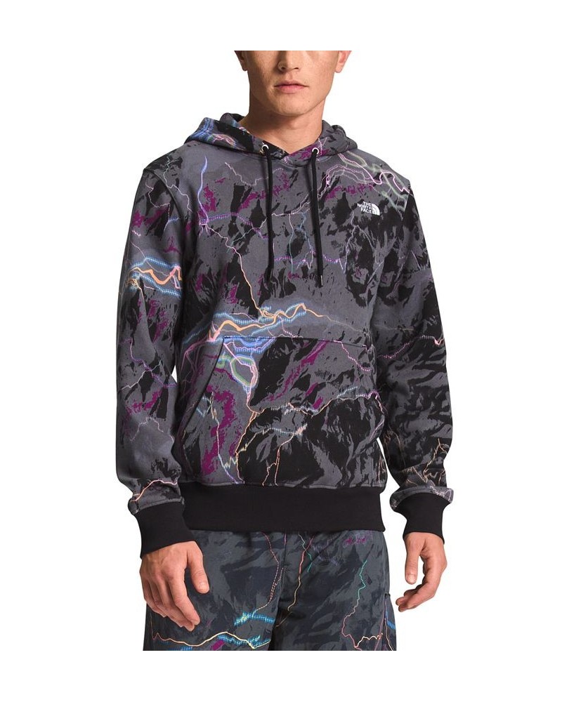 Men's AOP Standard-Fit Logo-Print Hoodie Black $44.20 Sweatshirt